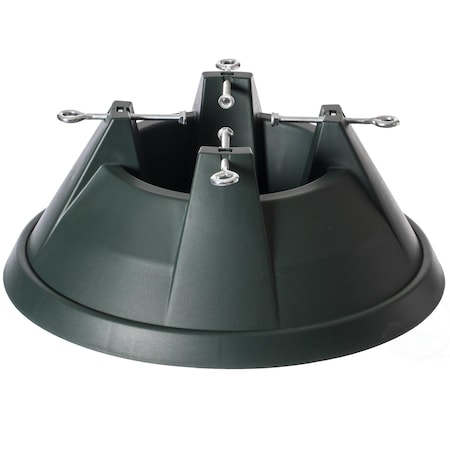 Gardenised Plastic Christmas Tree Stand With Screw Fastener, Green QI004154.GN